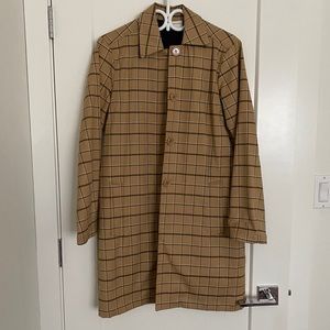 Liz Claiborne Plaid Trench Coat